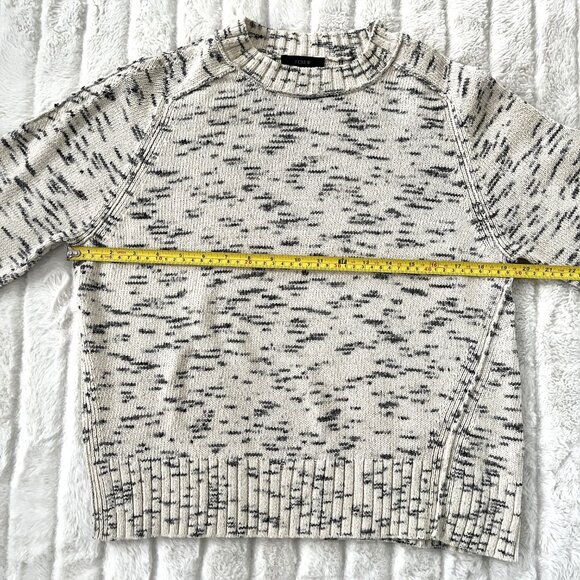 J. Crew Speckled Cotton Sweater (Ivory) M - Picture 9 of 11